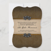 Invitation Chauves-souris gothiques Brown Halloween RÉCEPTION (Dos)