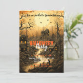 Invitation Chauves-souris rustiques de village Régler Sun Hal (Debout devant)