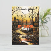 Invitation Chauves-souris rustiques de village Régler Sun Hal (Debout devant)