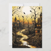 Invitation Chauves-souris rustiques de village Régler Sun Hal (Dos)