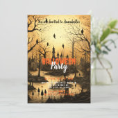 Invitation Chauves-souris rustiques de village Régler Sun Hal (Debout devant)