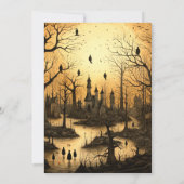 Invitation Chauves-souris rustiques de village Régler Sun Hal (Dos)