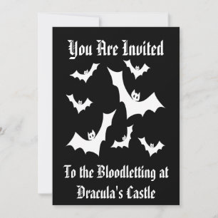Invitation Chauves-souris vampires d'horreur gothique