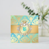 Invitation chaux de turquoise du bonbon 16 à la Reine du (Debout devant)