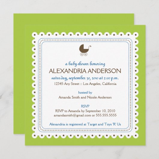 Invitation Chaux/invitation faite sur commande précieuse (Devant / Derrière)