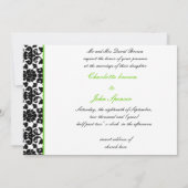 invitation chaux mariage damassé élégante (Dos)