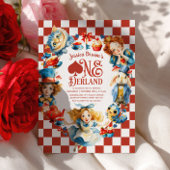 Invitation Checkered Alice in ONEDERLAND 1st Birthday Party