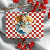 Invitation Checkered Alice in ONEDERLAND 1st Birthday Photo