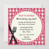 Invitation Checkered de partie de nappe (Devant)