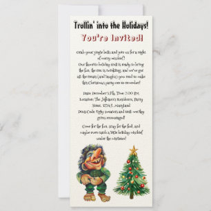Invitation Cheeky Christmas Troll et Tree Delight