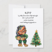 Invitation Cheeky Christmas Troll et Tree Delight (Dos)