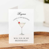 Invitation Cheeky Martini Tendance Serez-Vous Ma Serveuse D'A