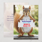 Invitation 🎓Cheeky Squirrel Graduation Announcement (Devant / Derrière)
