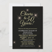 Invitation Cheer to Fifty Years - 50th Anniversary (Devant)