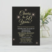 Invitation Cheer to Fifty Years - 50th Anniversary (Debout devant)