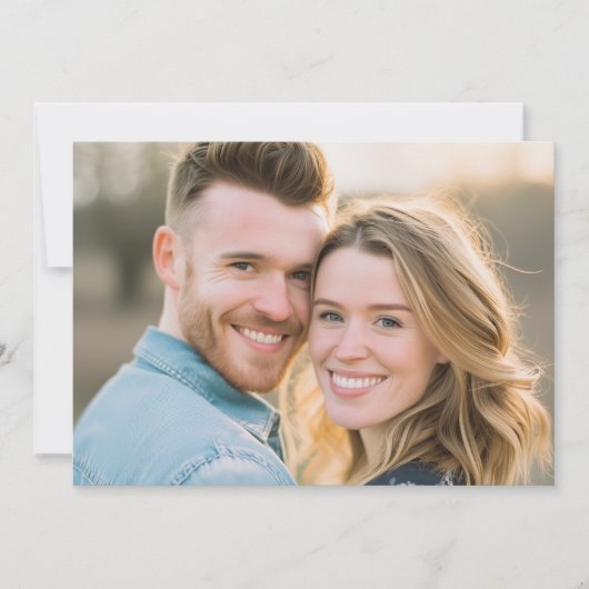 Invitation Cheerful Blue Denim Photo (Devant)