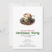 Invitation Cheerful Victorian Christmas cocoa party invite (Devant)