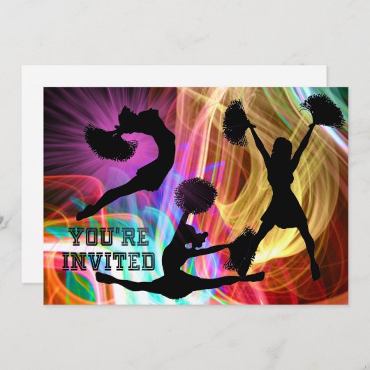 Invitation Cheerleaders dans les tourbillons électriques vous (Devant / Derrière)