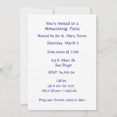 Invitation Cheerleaders Laser Électrique Show Homecoming (Dos)