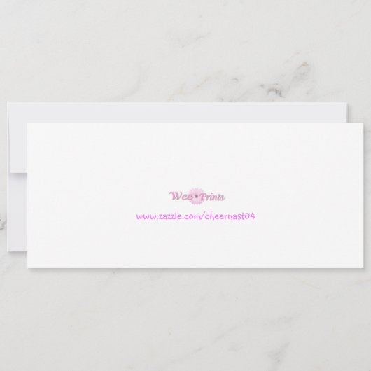 invitation cheerleading de billet (Dos)