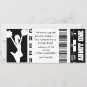 invitation cheerleading de billet (Devant)