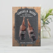 Invitation Cheers and Beers 30th Beer Birthday Party (Debout devant)