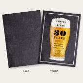 Invitation Cheers And Beers 30th Birthday