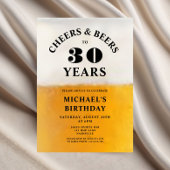 Invitation Cheers And Beers 30th Birthday