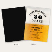 Invitation Cheers And Beers 30th Birthday