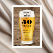 Invitation Cheers And Beers 50th Birthday