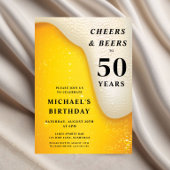 Invitation Cheers And Beers 50th Birthday