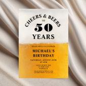 Invitation Cheers And Beers 50th Birthday