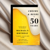 Invitation Cheers And Beers 50th Birthday
