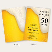 Invitation Cheers And Beers 50th Birthday
