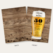Invitation Cheers And Beers 50th Birthday