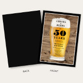Invitation Cheers And Beers 50th Birthday