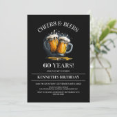 Invitation Cheers and Beers 60th Birthday Party (Debout devant)