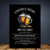 Invitation Cheers and Beers 60th Birthday Party