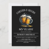 Invitation Cheers and Beers 85th Birthday Party (Devant)