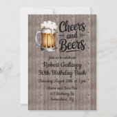 Invitation Cheers and Beers Adult Birthday Bash (Devant)