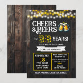 Invitation Cheers and Beers to 38 Years Brewery Birthday (Devant / Derrière)