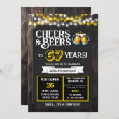 Invitation Cheers and Beers to 67 Years Surprise Brewery (Devant / Derrière)