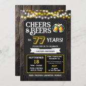 Invitation Cheers and Beers to 77 Years Brewery Birthday (Devant / Derrière)