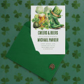 Invitation Cheers Beers Adulte Anniversaire St. Patrick's Day