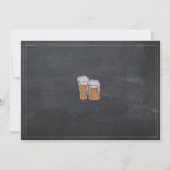 Invitation Cheers & Beers Birthday Photo Chalk Men (Dos)