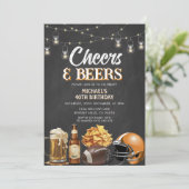 Invitation Cheers & Bières Adultes Feux de tableau de bord d' (Debout devant)