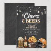Invitation Cheers & Bières Adultes Feux de tableau de bord d' (Devant / Derrière)