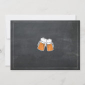 Invitation Cheers & Bières Anniversaire Chalk Party Photo Inv (Dos)