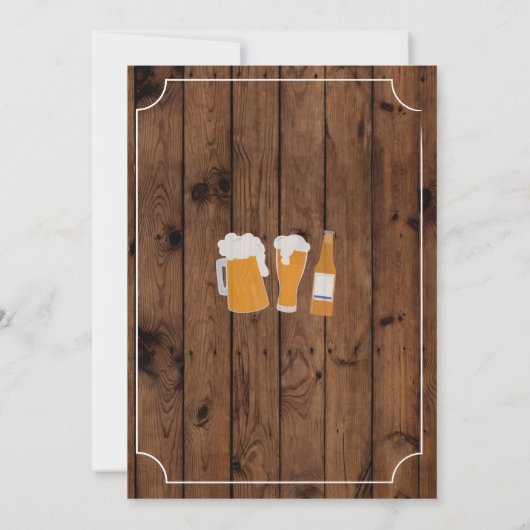 Invitation Cheers & Bières BBQ Anniversaire Fête N'IMPORTE QU (Dos)