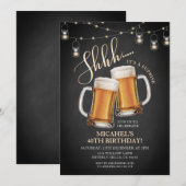 Invitation Cheers & Bières Surprise Adulte 40e Anniversaire F (Devant / Derrière)